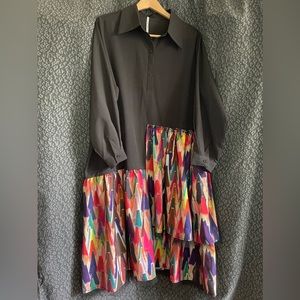 Funky artsy black multicolor dress Audience New York